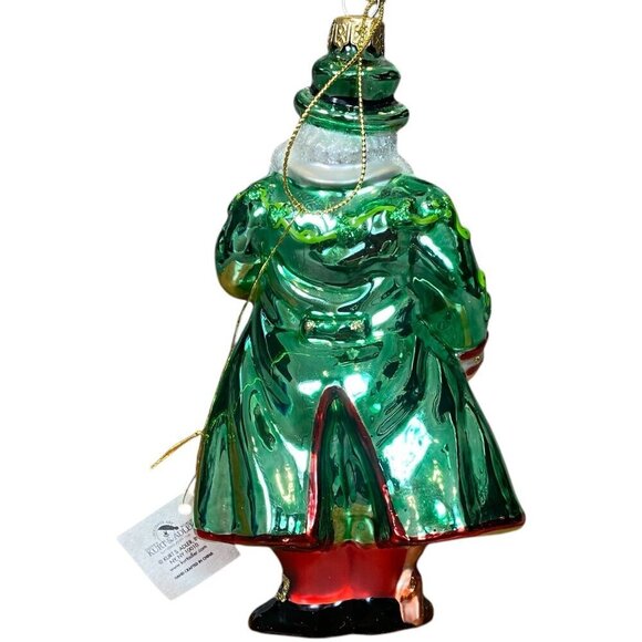 Kurt Adler IRISH SANTA CLAUS Smoking Pipe World of Santa Glass Ornament 107G - Picture 3 of 9